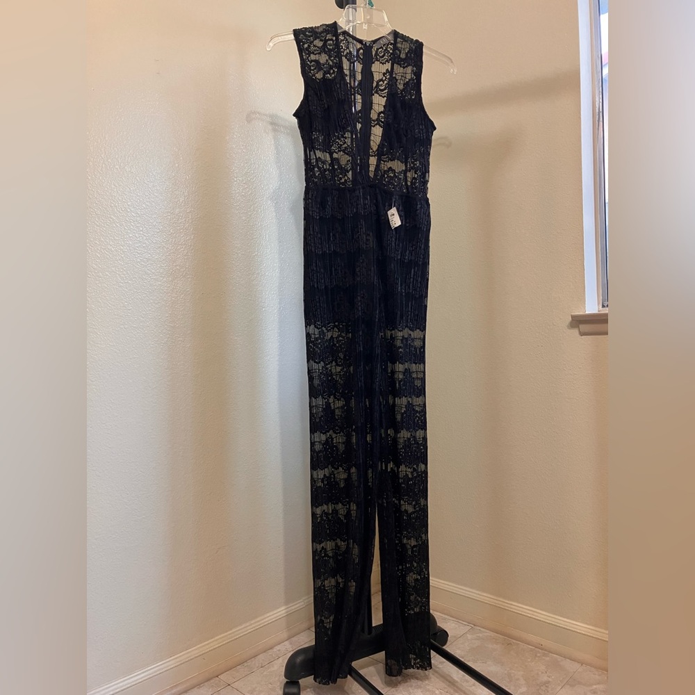 Essue Black Lace Jumpsuit